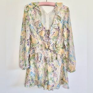 Floral Ruffle Romper - Medium